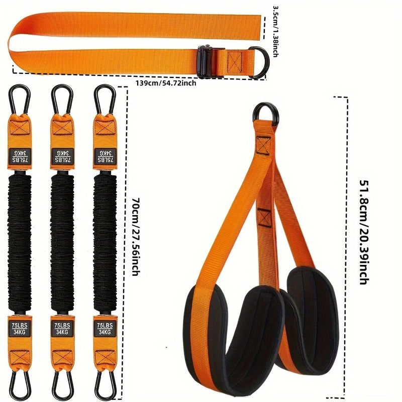 225lbs Resistance Band Adjustable Weight Size Pull Up Assistance Bands with Fabric Foot Knee Rests for Pull-Up Assistance