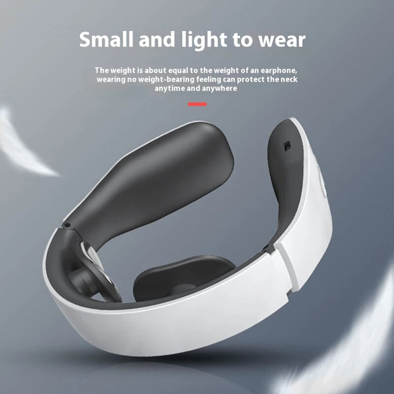 Cervical Massager Neck Shoulder Multifunctional Neck Massager Electromagnetic Pulse Heating Neck Protector with 4 Modes Massage