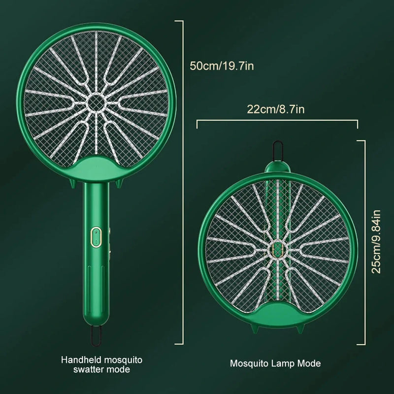 3000V Electric Mosquito Racket Mosquito Killer Lamp USB Rechargeable Foldable Mosquito Repellent Lamp Swatter Fly Swatter