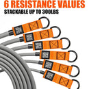 KALOAD 300lbs Adjustable Resistance Bands Set with Handles for Muscle Strength Slim Fitness Training Home Gym Exercise
