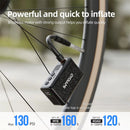 CYCLAMI AM6 130 PSI Mini Bike Air Pump Intelligent Preset Tire Tressure Type-C Charging Inflator for MTB E-Bikes Ball