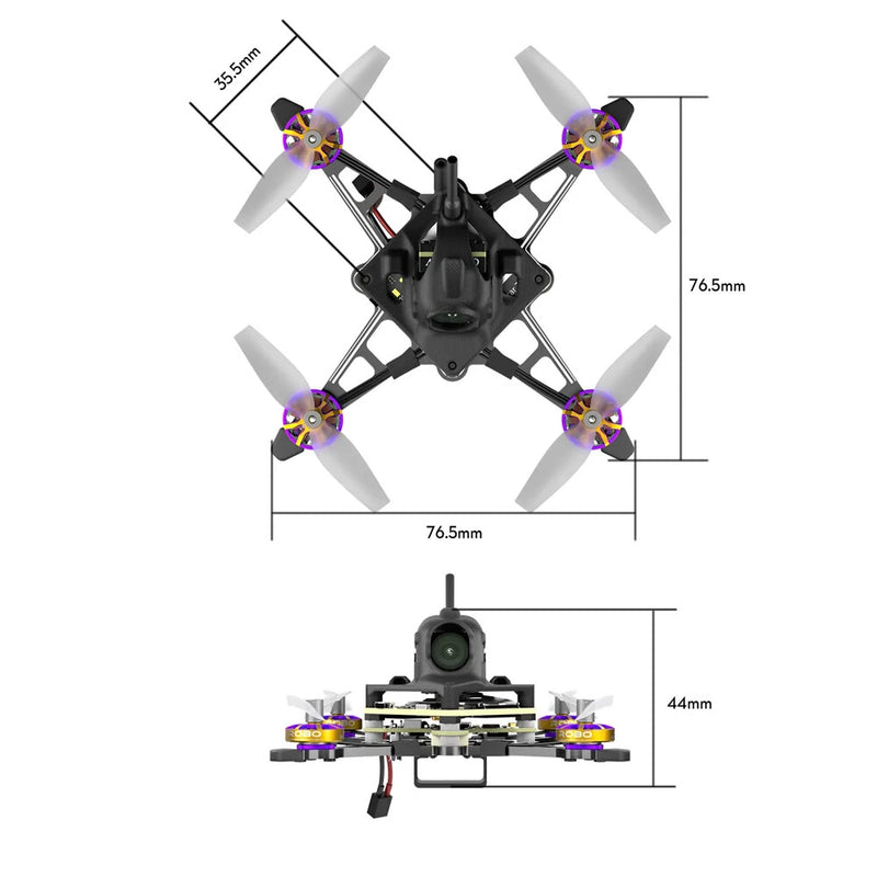 34.9g Flywoo Firefly16 / Firefly18 1S Nano Baby V3 Walksnail Tiny Ultralight RC FPV Racing Drone BNF with GOKU F405 HD 1S 5A ELRS AIO System