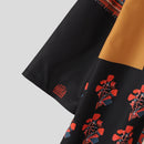 INCERUN Ethnic Style Mens Shirt, Mid-length Sleeve Stand Collar Loose Casual Shirt For Men Daily Vacation Streetwear