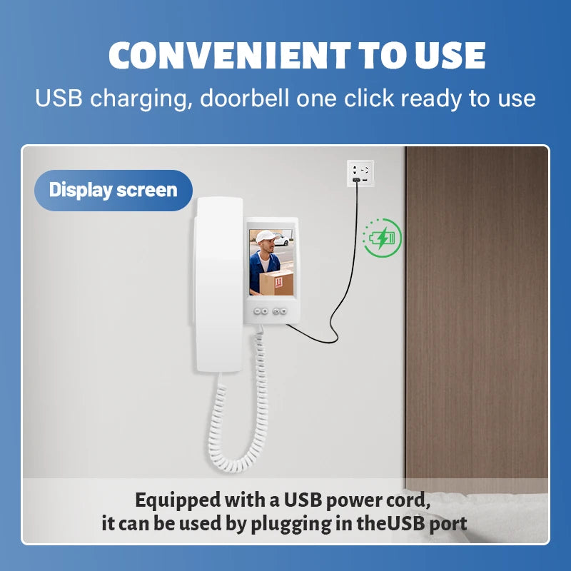 Y8-KP1 Wireless Video Doorbell 720p HD Camera Battery Powered Night Vision Two-Way Audio Intercom Easy Installation Smart Doorbell