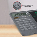 12 Digits Display Smart Calculator Handwriting Tablet Button Battery Solar Dual Power Supply Mini Scientific Calculator with Foldable Writing Tablet Financial Calculator Tablet Drawing Pad with Stylus Pen