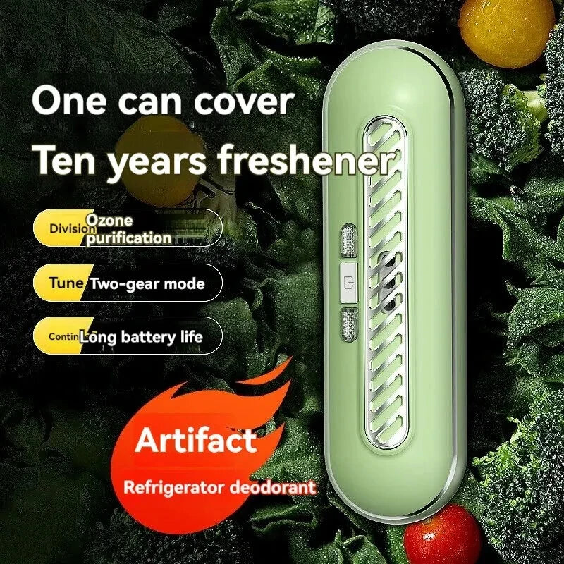 Refrigerator Deodorizer Ozone Sterilization Air Purifier 1200mAh Battery with Quick Air Purification for Effective Odor and Germ Removal