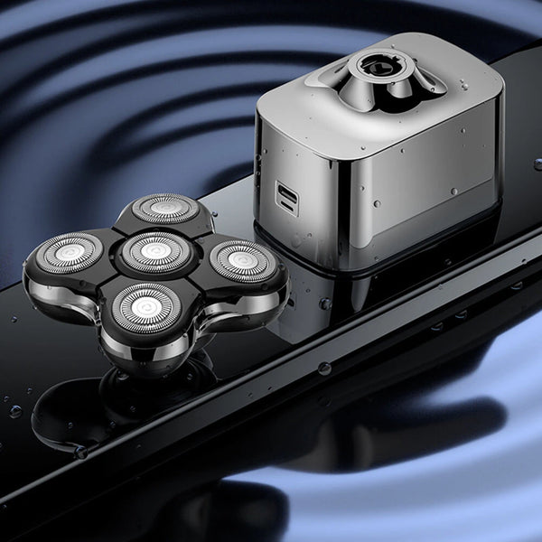 MARSKE 5 In 1 5D Floating Men's Electric Head Shaver Razor Rechargeable Cordless Hair Shaving Razors For Bald Man Waterproof Wet Dry Beard Trimmer