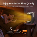 Portable Desktop Electric Heater Fan with Remote Control 4 Modes Heater Save Energy 1000W Mini Fast Heating PTC Ceramic Space Household Heater-EU Plug