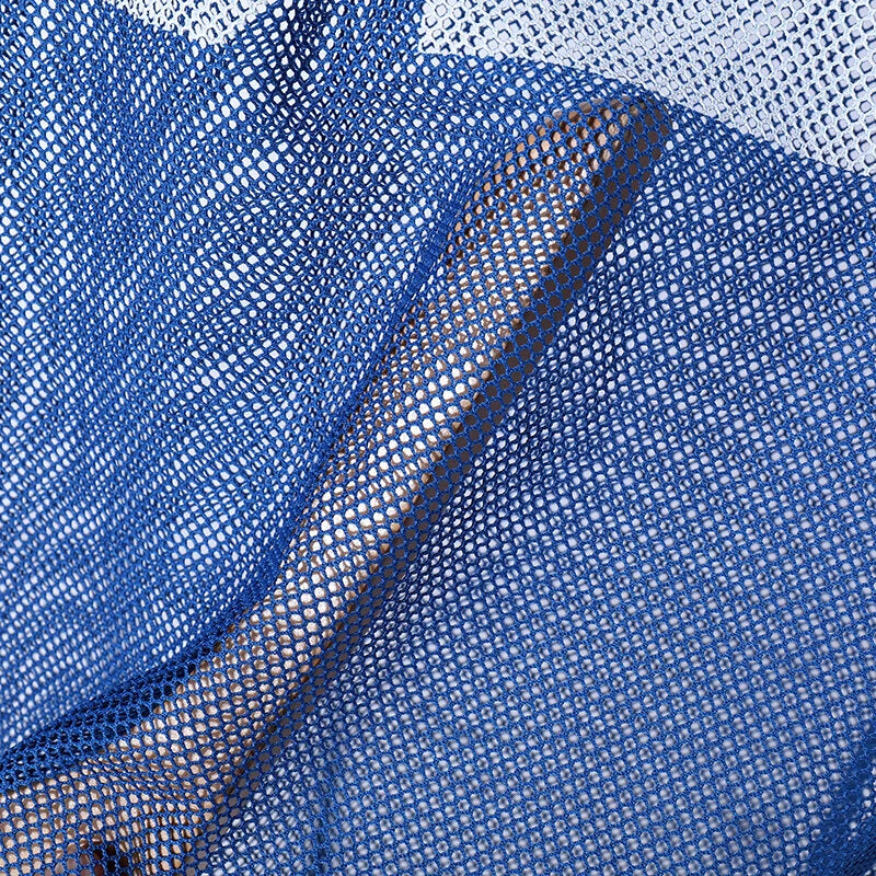 INCERUN Mens Numeric Print Sheer Mesh T-Shirt Solid Color Crew Neck Tshirts Fashion Matching Streatwear for Male Plus Size S-5XL