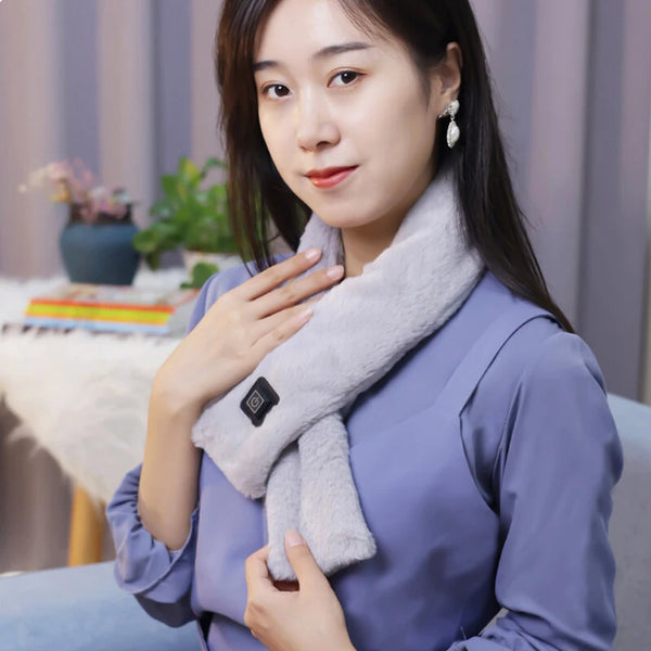 TENGOO Outdoor Warm Electric Heating Scarf Intelligent Heating Scarf 3 Gear Heating USB Heated Scarf Thermal Shawl Neck Brace Neck Protection Cold Invisible Zipper