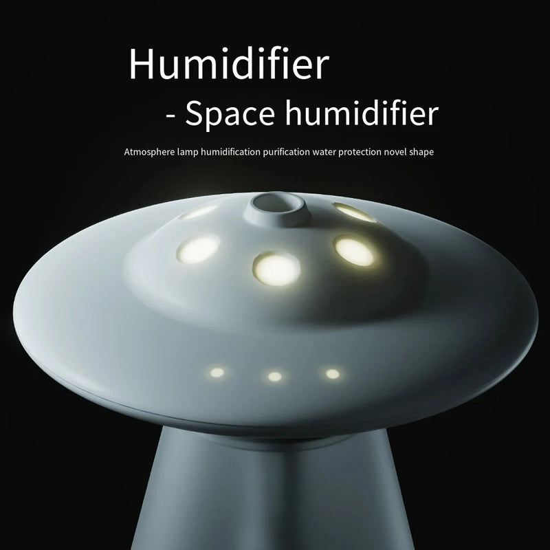 800ML Smart USB Charging UFO Humidifier Cordless Portable Air Humidifier Essential Oil Diffuser Rechargeable Perfume Aroma Mist Spayer for Car Home Plants