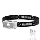 USB Rechargeable Powerful Sensor Headlamp Fishing Camping Head Flashlight 5 Mode Waterproof Spotlight Headlights Front Lantern for Fishing Camping Hiking