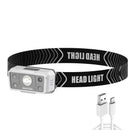 USB Rechargeable Powerful Sensor Headlamp Fishing Camping Head Flashlight 5 Mode Waterproof Spotlight Headlights Front Lantern for Fishing Camping Hiking