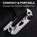 IPRee 9in1 13in1 Mini Multifunction Wrench & Bottle Opener Compact Card Tool Stainless Steel Climbing Carabiner EDC Keychain Gear Rope Cutter Camping Hiking Outdoor Tools