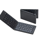 Two-Fold bluetooth Keyboard Magnetic Closure Portable Mini bluetooth Keyboard Rechargeable for Office Keyboard Laptop