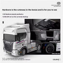 S917 RTR 1/43 2.4G 4WD Mini RC Car Tractor Semi Truck Built-In Gyro Full Proportional Drift Dual Speed LED Lights Racing Vehicles Models Engineering Remote Control Toys