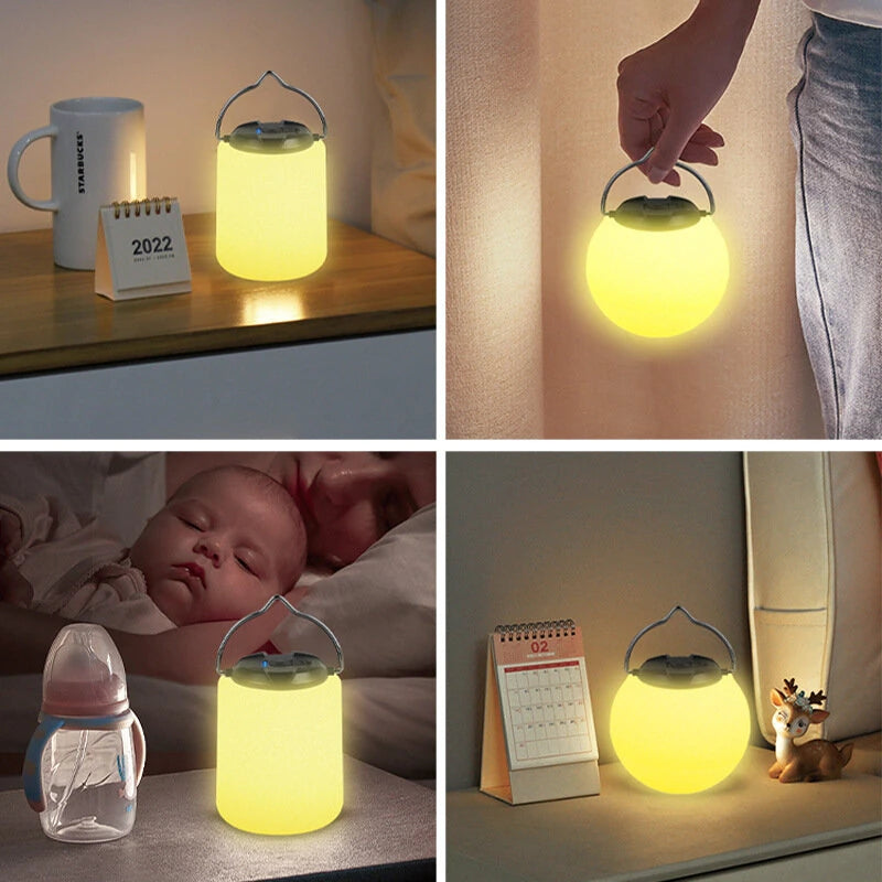 Portable Camping Lamp With Hook USB Rechargeable Tent Lighting Decorations Waterproof Garden Rechargeable Outdoor Waterproof Long-lasting Flashlight Camping Lights
