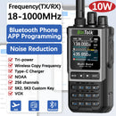 BinTolk BT8200 10W Multi Band Radio Walkie Talkie 256 Channels bluetooth APP Programming NOAA Weather Alert Type-C Charging Tri-Power Output VOXTwo Way Radio