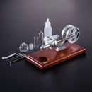 StarPower QX-SL-01 Hot Air Stirling Engine Model with Wooden / Metal Base DIY Generator Physics Experiment Science Education Toys