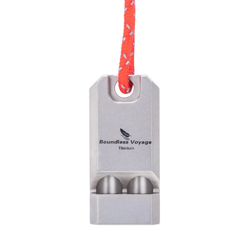 Boundless Voyage Titanium Whistle Ultralight Titanium Emergency Whistle Outdoor Survival Camping Hiking Exploring Tools Ti9021O
