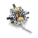 MOC Technical Differential with Wheels Rear Drive System Shock Absorbing Car Chassis Building Blocks Model