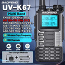 Baofeng UV-K67 High Power Walkie Talkie 999CH Multi-band Wireless Copy Frequency Type-C DTMF NOAA Two-way Ham Radio with LED Flashlight