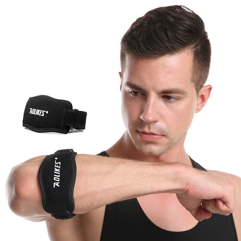 AOLIKES 1PCS Adjustable Basketball Tennis Golf Elbow Support Golfer's Strap Elbow Hand Protective Pads Lateral Pain Syndrome Epicondylitis Brace for Muscle Strength