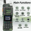 Baofeng UV-25 Walkie Talkie 10W High Power Two-Way Radio Multi-Band 1.77-Inch Color Screen 999 Channels Wireless Copy Frequency Air Band Reception
