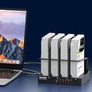 MAIWO USB 3.0 External Hard Drive for PC 4 Bay 2.5 inch 3.5 inch Enclosure Multi-Bay HDD SDD Docking Station Hard Drive Case