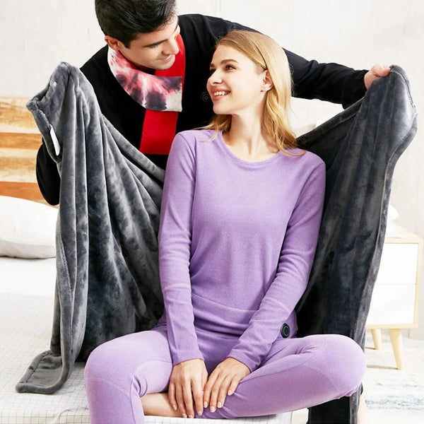 150 X 85cm USB Electric Heating Blanket Heated Shawl Blanket 3 Levels Adjustment Fast Heating Winter Electric Blanket Charging Heating Blanket Office Nap Plus Velvet Warm Heating Shawl