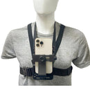 XANES First-person View Bike Holder Sports Chest Shooting Camera Strap Live Outdoor Cycling Cell Adjustable Phone Clip Holder for Riding
