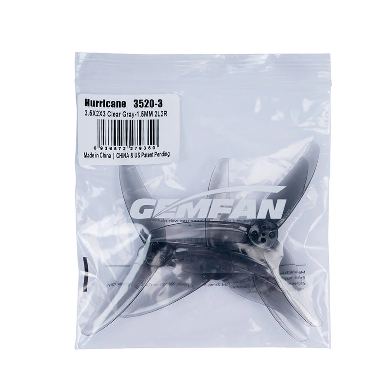 2 Pairs / 6 Pairs Gemfan 3520-3 3520 3.5 Inch 3-blades PC Propeller 1.5mm Shaft 3 Holes for RC Drone FPV Racing Compatible with 1806-2004 Motors