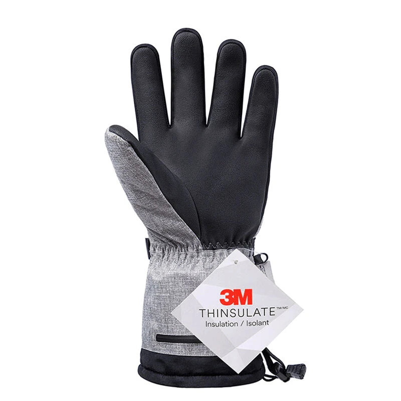 TENGOO Heated Gloves Thermal Winter Waterproof Ski Heated Gloves MTB Riding Windproof Motorcycle Five-Finger Touch Screen Gloves