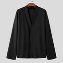 INCERUN Men Simple Textured Cardigan Sweater Comfortable Loose Fit Botton Front Lapel Thick Sweater Cardigan for Men Fall Plus Size S-5XL