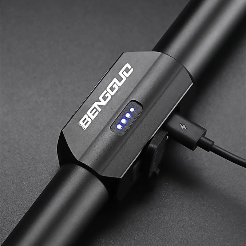 BENGGUO BG-0797 400LM Bicycle Headlight Handlebar Extension Bracket with Phone Holder Type-C Charging Waterproof Bike Mount  (No Batteries)
