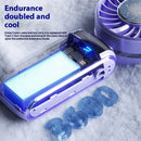 100 High Speed Handheld Fan with Smart LED Display Semiconductor Cooling Fan Portable Rechargeable Folding Small Fan