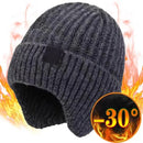 XANES Winter Bike Knitted Hat Outdoor Plush Warmth Cap Peaked Earmuff Fashion Casual Faux Fur Lined Bomber Hats Cycling Ear Protection