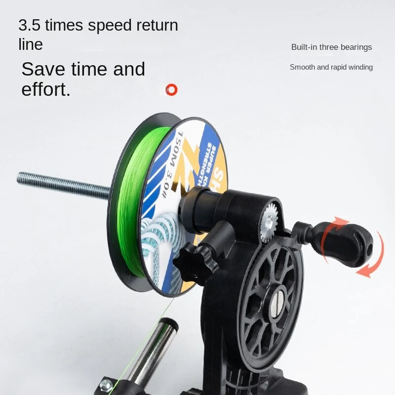 ZANLURE Fishing Reel Speed Ratio Winder Lightweight Labor-saving Antirust Spooler Line Winder Spinning Baitcasting Reel Fishing Tool