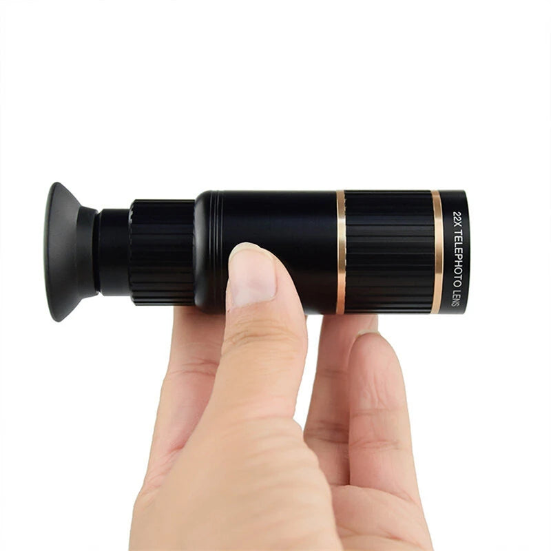IPRee 22X Monoculars Metal Telescope Lens  Concert HD Mobile Phone Camera Telescope for Hiking Camping Wildlife Observation Moon Sports Game Concert Watching