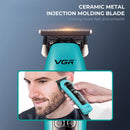 VGR V299 Professional Hair Trimmer 2000mAh Lithium Battery Ceramic Blade USB Rechargeable 5 Speed Level LED Display Electric Hair Clipper for Men