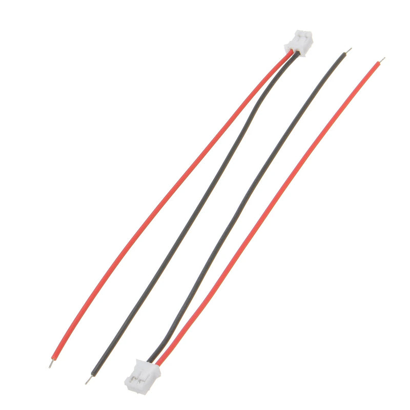Excellway 100Pcs Mini Micro JST 2.0 PH 2Pin Connector Plug With 120mm Wires Cables