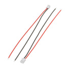 Excellway 100Pcs Mini Micro JST 2.0 PH 2Pin Connector Plug With 120mm Wires Cables