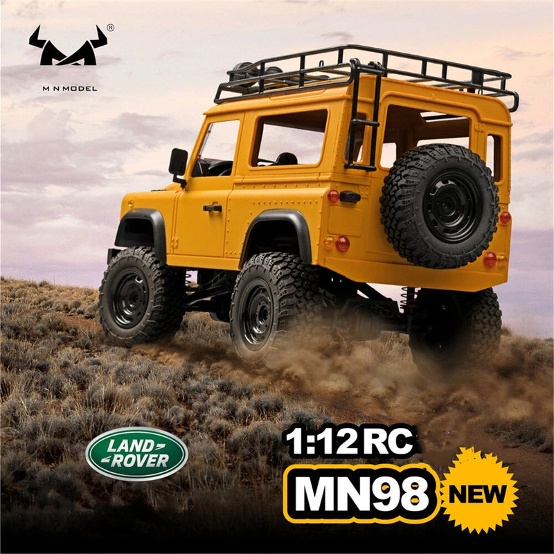 MNRC MN98 MN99S Upgraded Version 1/12 2.4G 4WD RC Car for Land Rover Rock Crawler Off-Road Climbing Truck LED Light Full Proportional Vehicles Models Toys