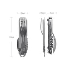 IPRee Outdoor Stainless Steel Multifunctional Camping Folding Knife Fork and Spoon Camping Equipment Panier Osier Camping Equipment