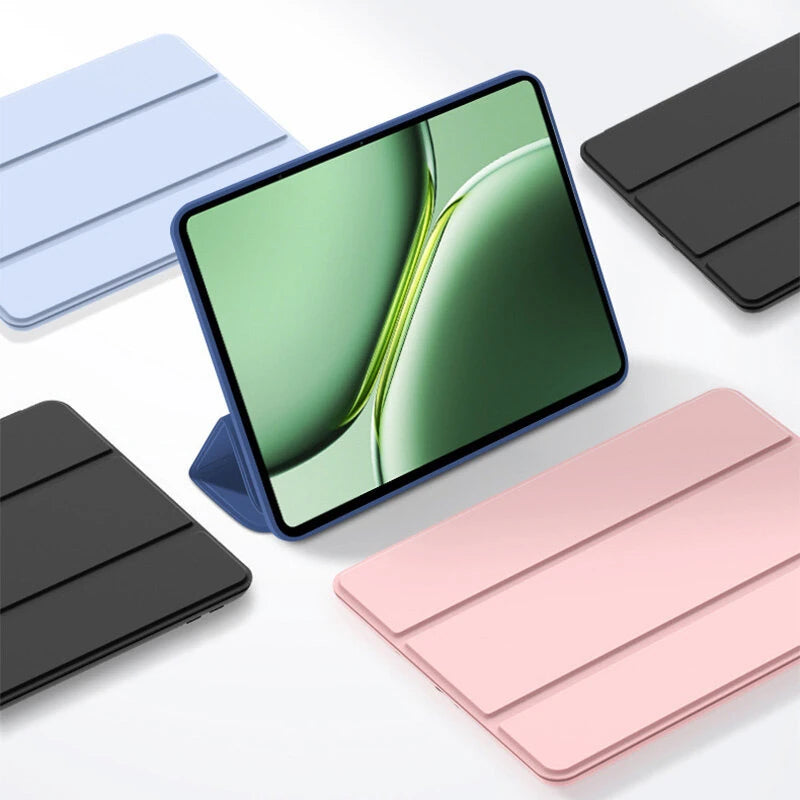 Tri-fold Silicone Protection Tablet Case Shockproof Megnetic Soft Back Cover with Wake-up Function for Oneplus Pad Pro 12.1inch