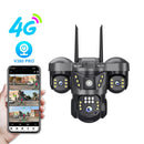 6MP Triple Lens Surveillance Camera Outdoor 4G WiFi Camera Auto Tracking Camera Two-Way Voice Camera