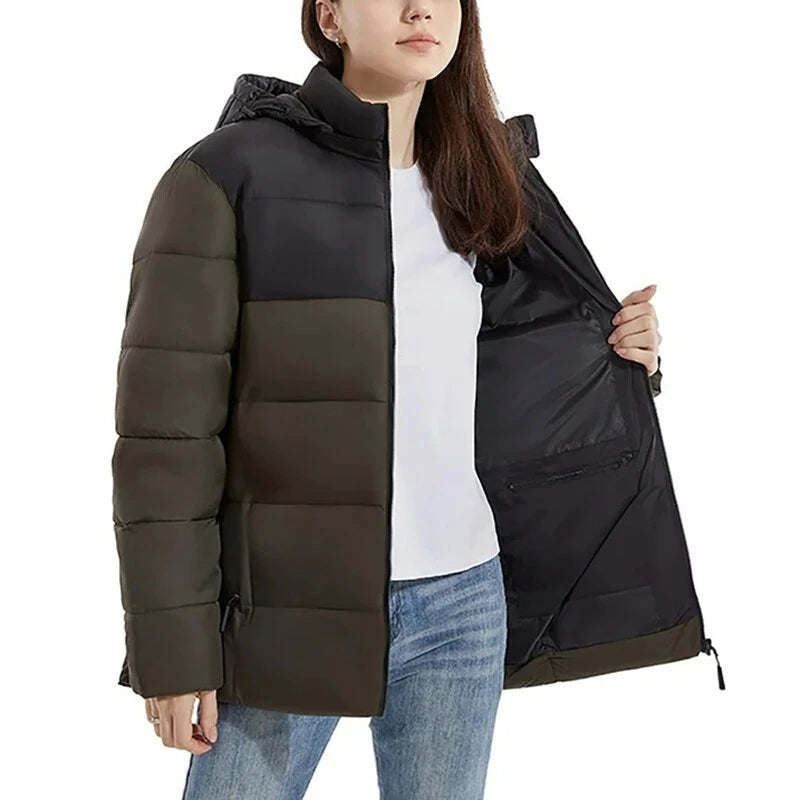 TENGOO HJ-15G Heating Jacket 15 Heated Areas Coat Army Green Fashion USB Charging Winter Plus Size Warm Outdoor Hiking Camping Electric Heating Jacket