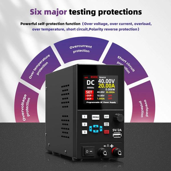 BSIDE I8305/I83010/I84020 Adjustable Power Supply High Capacity Output up to 300W with Precise Control Effective Air Cooled System Lightweight and Compact Design for Versatile Electronics Use