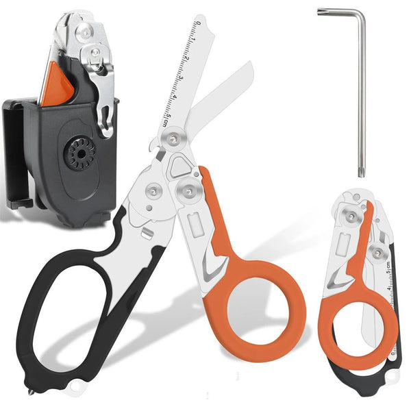 IPRee Foldable Tactical Medical Scissor Emergency Rescue Shear First Aid Kit Scissors Plier Outdoor Survival EDC Tool Gear