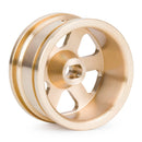 4PCS Upgraded Brass Wheel Rims 0.7'' for Axial SCX30 1/30 RC Car Vehicles Models Spare Parts